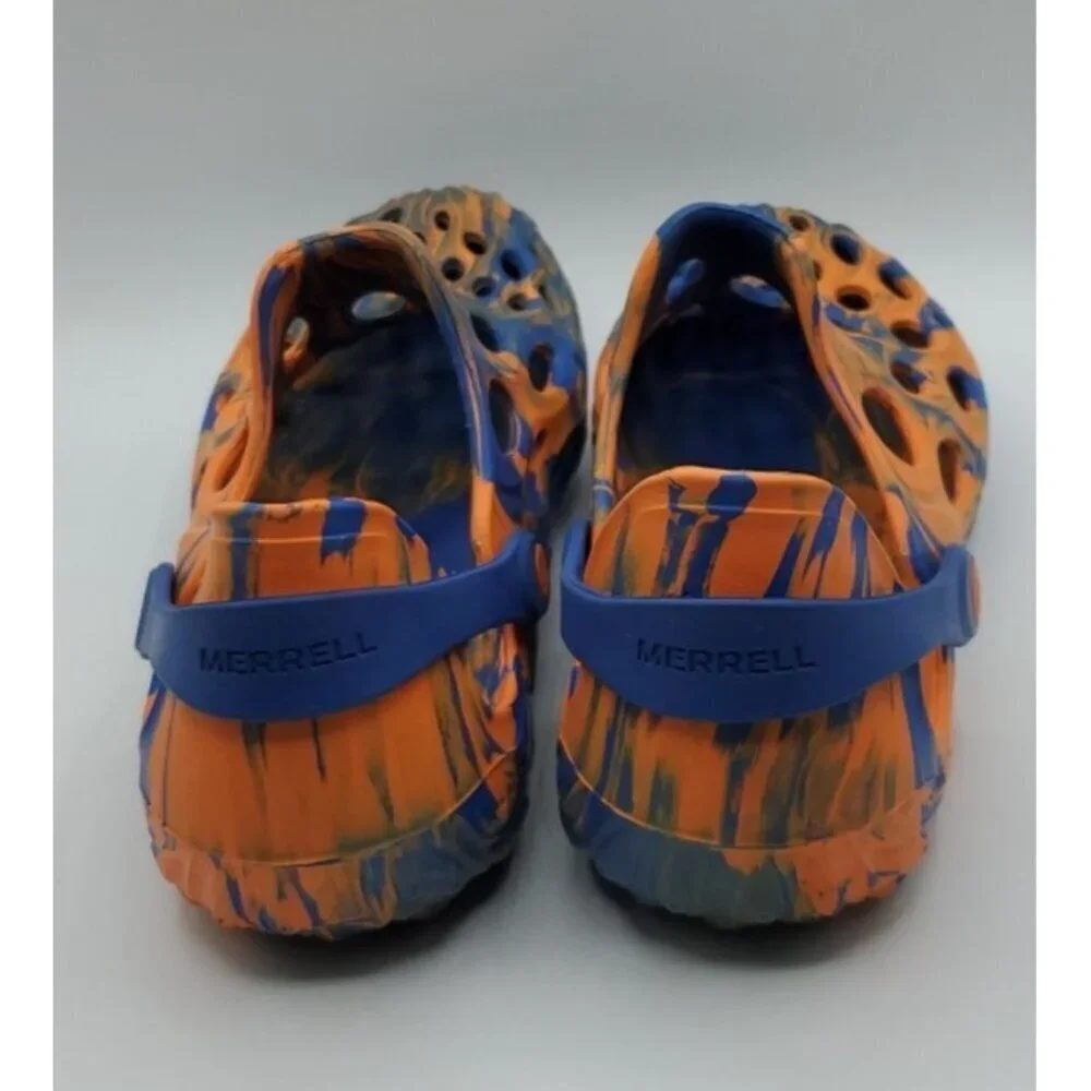Merrell Hydro Moc Water Shoes Clogs Sandal Orange Blue Men 9 Women 10.5 Unisex